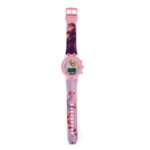 Flash Light Spiderman Kids Watches For Boys Cartoon Hello Kitty Mickey