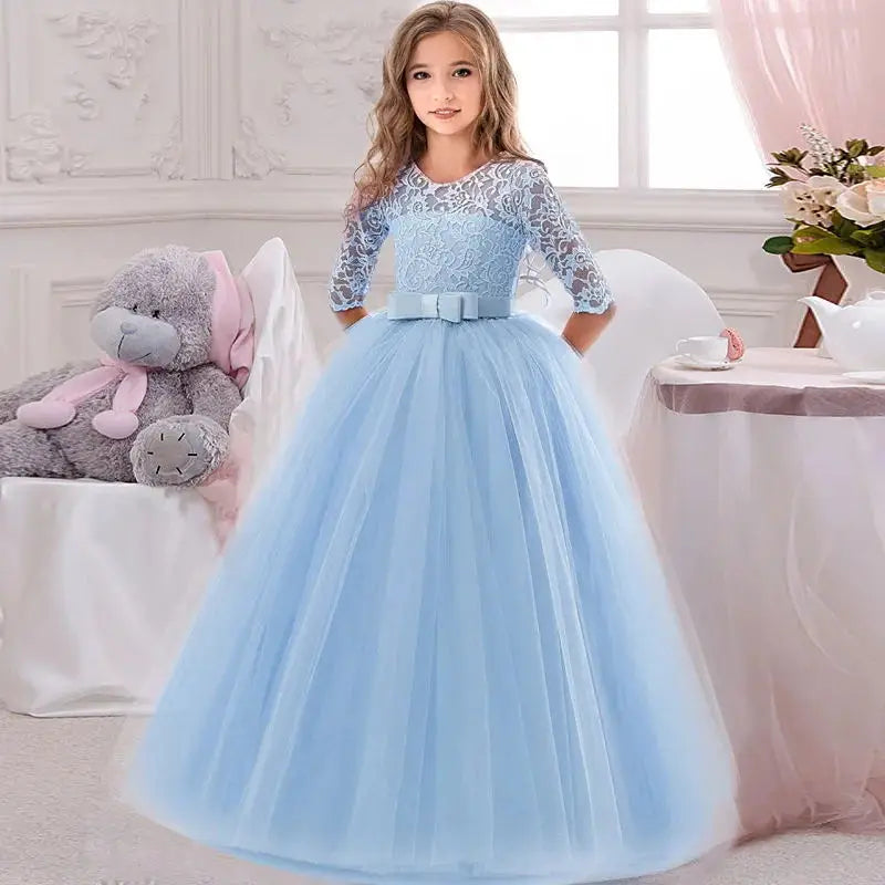 Children Princess Girls Party Wear Kids Christmas Dress Girl's Birthday Dress Baby Girl Wedding Banquet Clothes 3-14 years