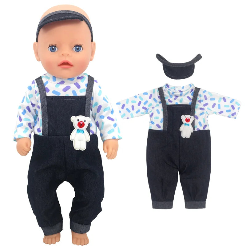 36cm Reborn Baby Doll Clothes 14 Inch Doll Outfit Rompers Toys Wears