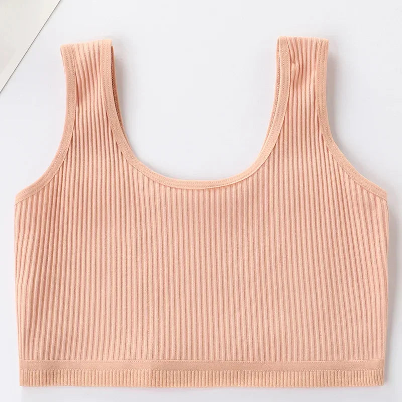 Teenager Girls Bra Cotton Comfort Bras Girl Solid Colors Top Child Casual Underwear for Girls Clothes for Teens Sports Bra