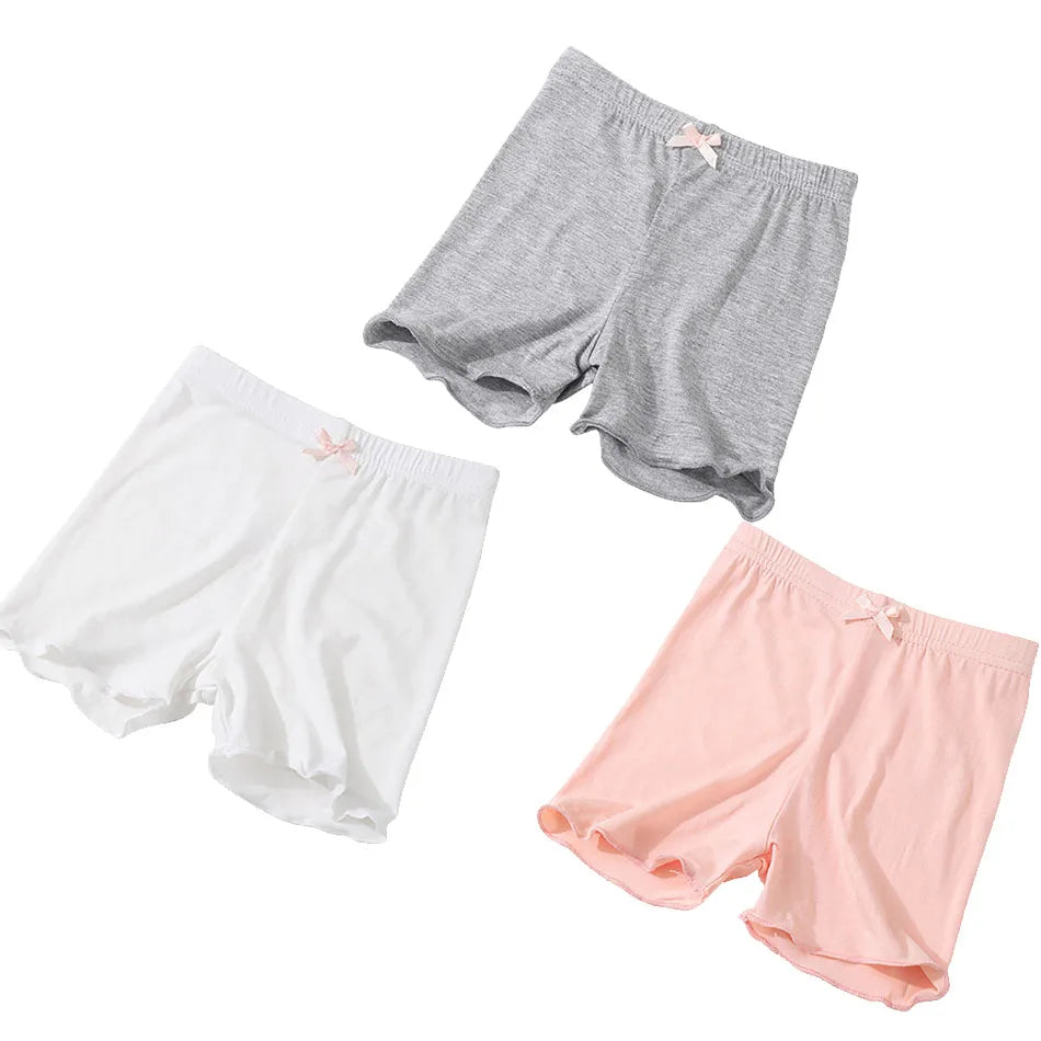 3 Pcs/Pack Summer Girls Shorts Kids Safety Pants Adorable Underwear Clothes Children Cute Bow Short Underpants for Young Girls