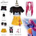 Huntrix K-Pop Mira Rumi Zoey Demon Hunters Stage Cosplay Clothes Costume Wig Halloween Women Girl Group Idol Roleplay Kid Outfit