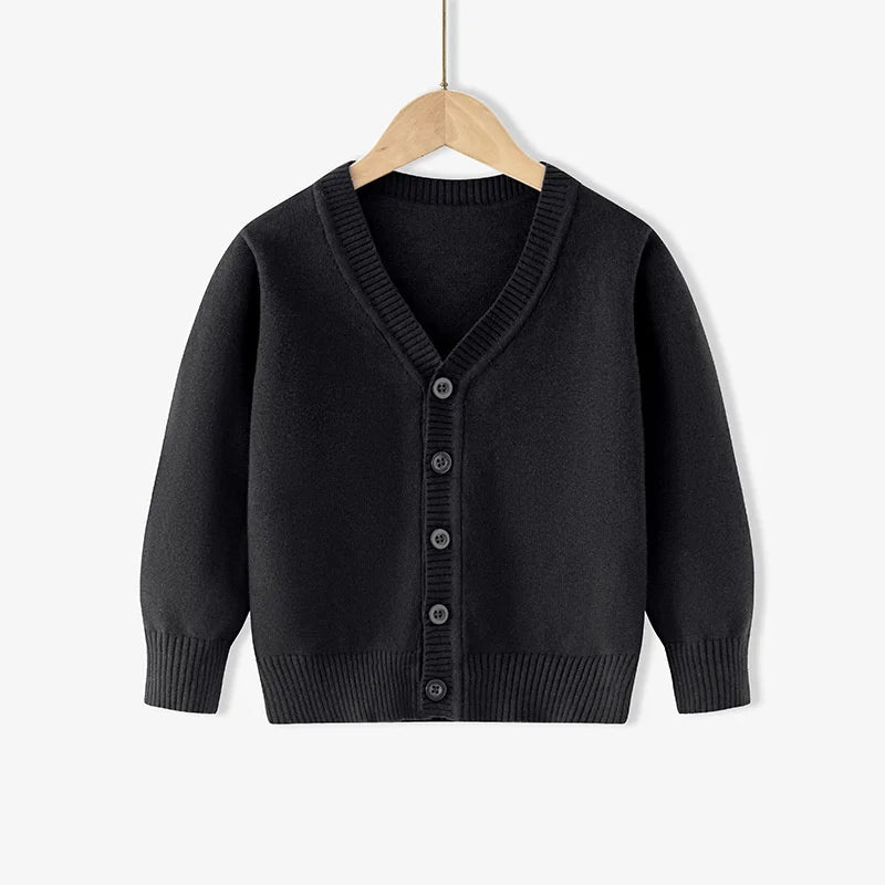 Winter Boys Knitted Sweaters Big Kids Clothes 2024 Autumn Children Cotton Pullover Teen Solid Knitwear Coats 2-12 Years