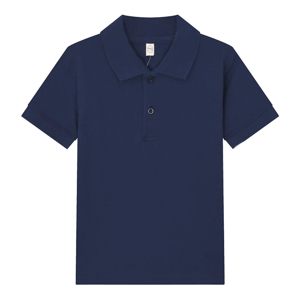 Boys Polo Shirt Children 15 Colors Custom Logo Short-Sleeve High-end eco-friendly cotton Clothes Teens Tshirts