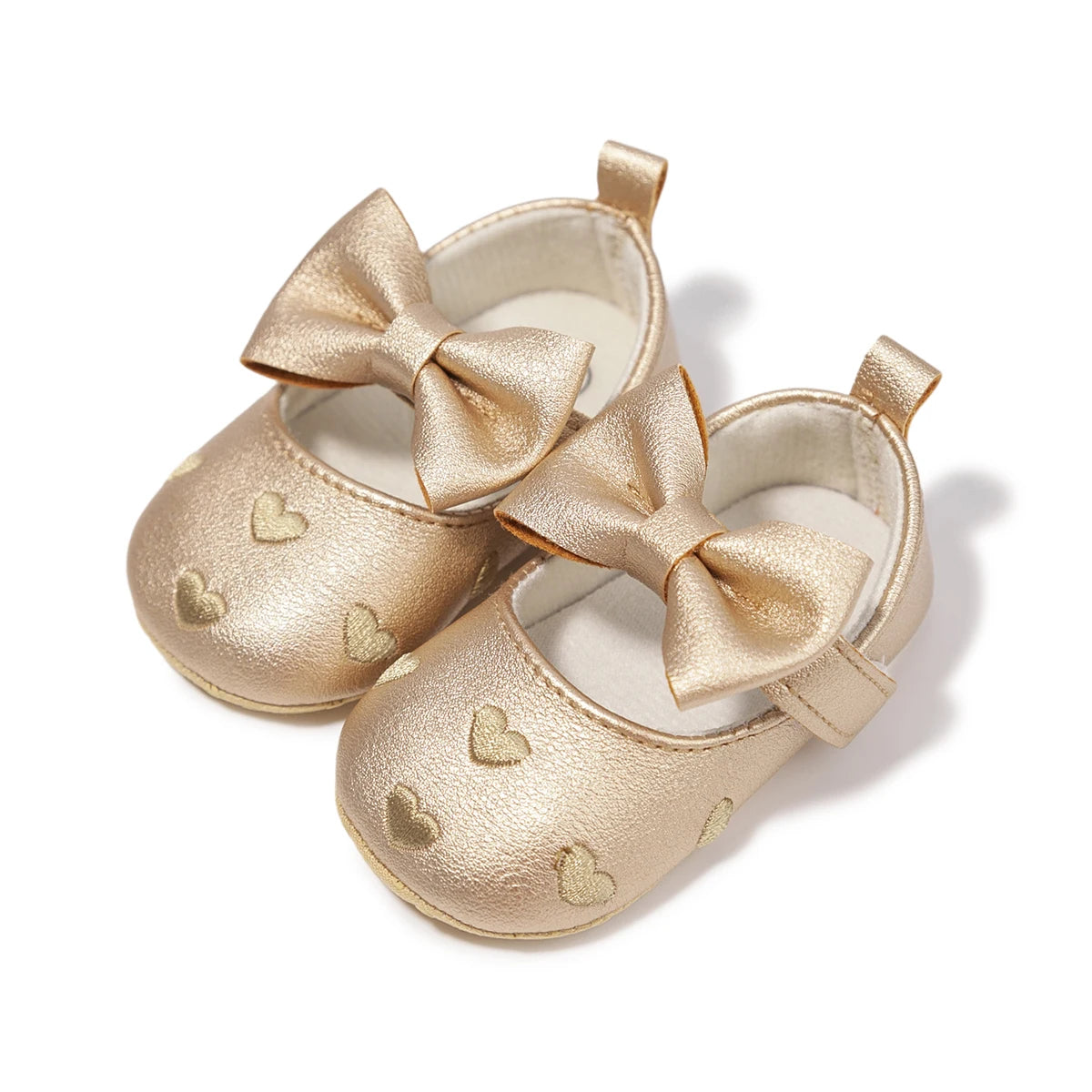 KIDSUN 2021 New Baby Girl Shoes Infant Toddler Princess Dress PU Non-slip Flat Soft-sole Cute Bow-knot First Walkers Newborn