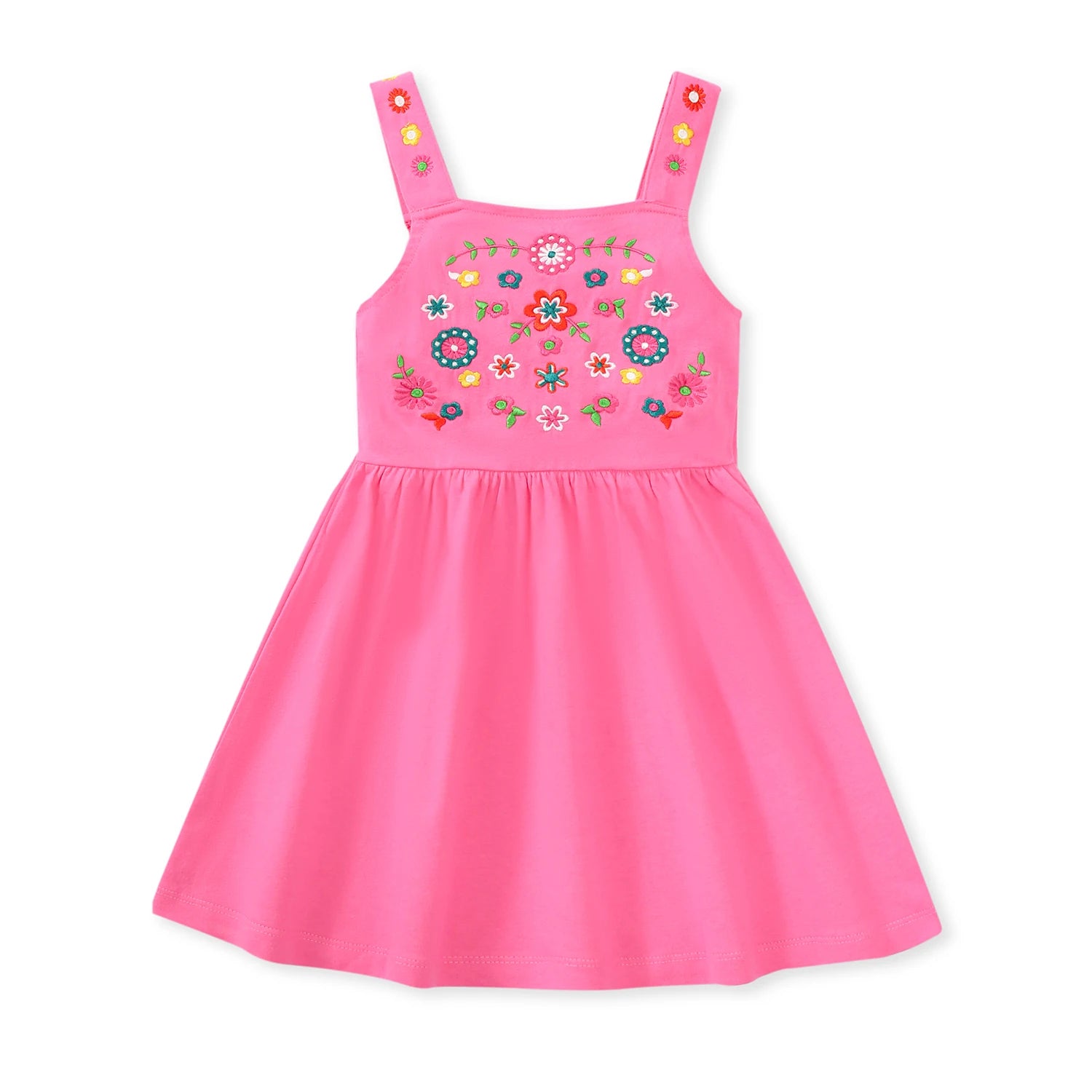 Little maven Summer Dress Toddler Baby Girls Clothes Cotton Purple Embroidery Flowers Sleeveless Dress Children's Clothing