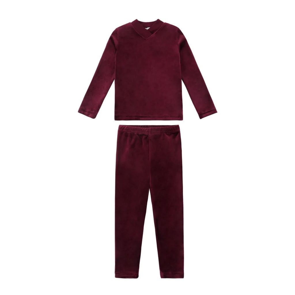 AP 2025 AW Velour lounge wear butter soft pj family matching set dress and romper clothes kids baby teen boys girls clothing
