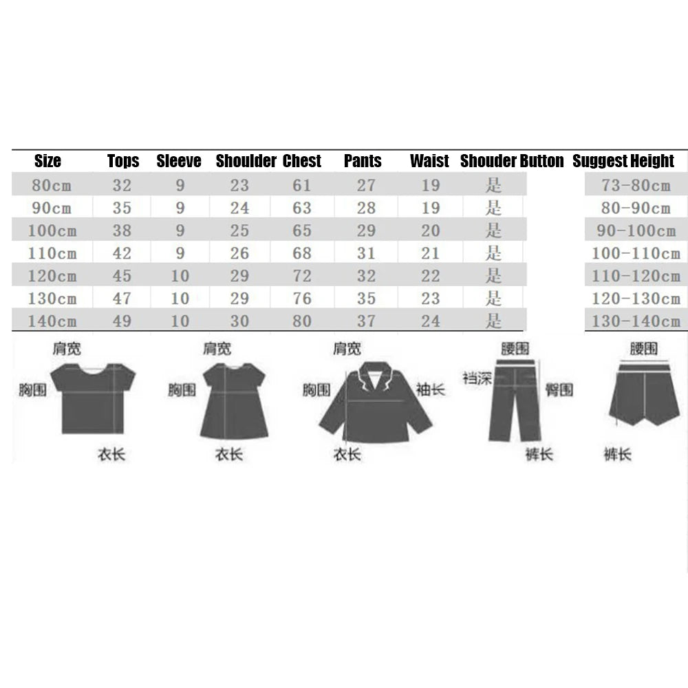 Summer Children Clothes Pajama Set Soft Solid Color Comfortable Clothing Kids Girls Boys Pajamas Sleepwear