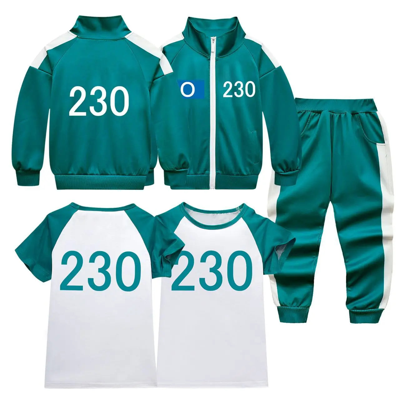 2025 New  Kids Customized Calamari Games 2 Clothes T-shirt 230 Children Tracksuit Boys Girls Tops Carnival Party Halloween C