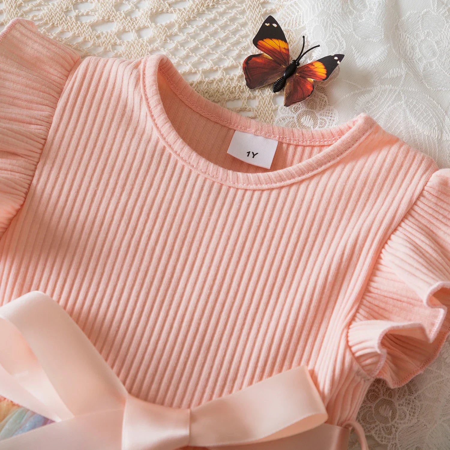 New Girls Dress for Sequins Birthday 1-5Y Toddler Girls Rainbow Tulle Dress Sweet Kids Princess Dress for Girls 2025 Summer Wear