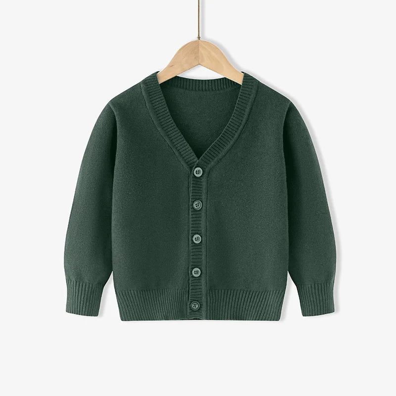 Winter Boys Knitted Sweaters Big Kids Clothes 2024 Autumn Children Cotton Pullover Teen Solid Knitwear Coats 2-12 Years