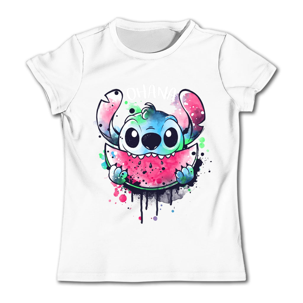 Girls Kawaii Stitch T-shirt Child Girl Clothing Toddler Tees Children Clothes 2024 Summer Short Sleeve Kids Boy Cartoon Tee Tops