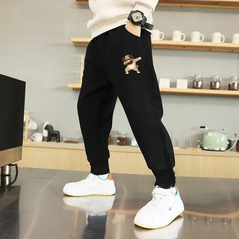 Kids California Letter Print Sweatpants Elastic Waist Thin Pencil Trousers Boys Teens Sports Casual Clothes Autumn Spring