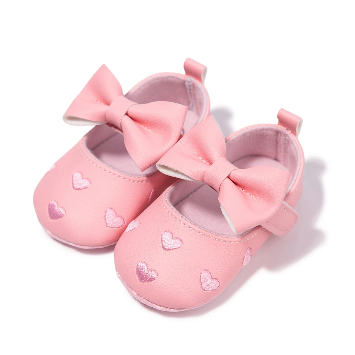 KIDSUN 2021 New Baby Girl Shoes Infant Toddler Princess Dress PU Non-slip Flat Soft-sole Cute Bow-knot First Walkers Newborn