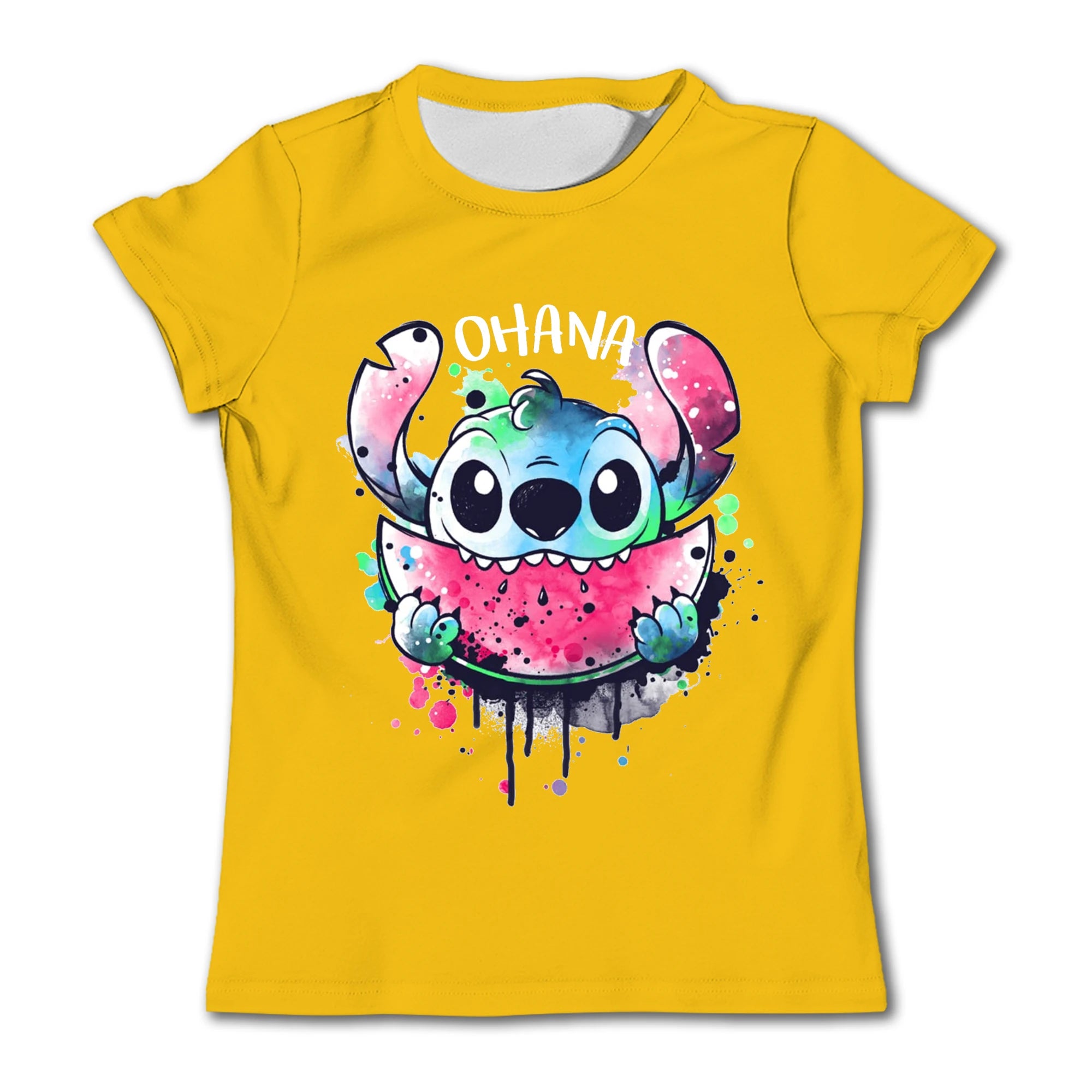 Girls Kawaii Stitch T-shirt Child Girl Clothing Toddler Tees Children Clothes 2024 Summer Short Sleeve Kids Boy Cartoon Tee Tops