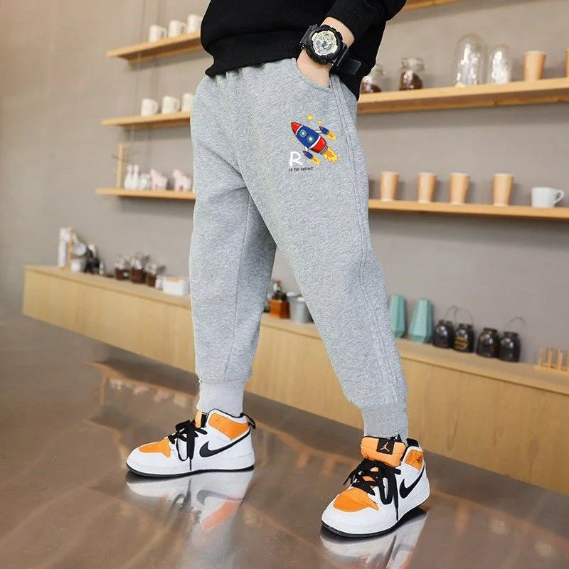 Kids California Letter Print Sweatpants Elastic Waist Thin Pencil Trousers Boys Teens Sports Casual Clothes Autumn Spring