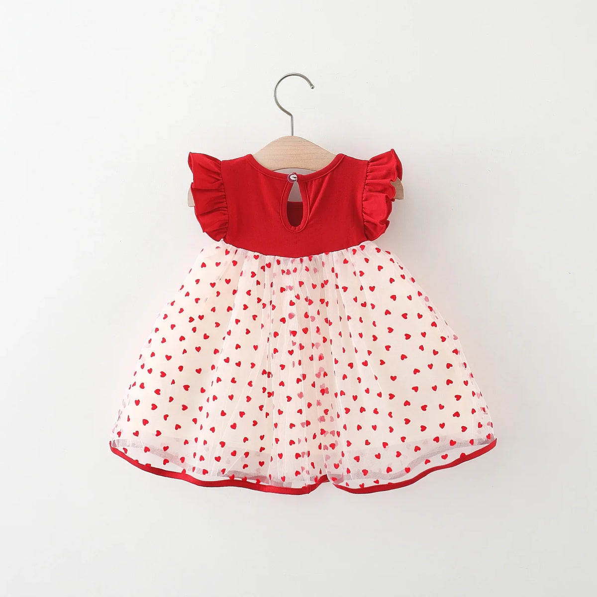 (0-3 Years Old) Summer Baby Girl Bow Flying Sleeves Princess Dress Girl Korean Edition Little Love Birthday Dress