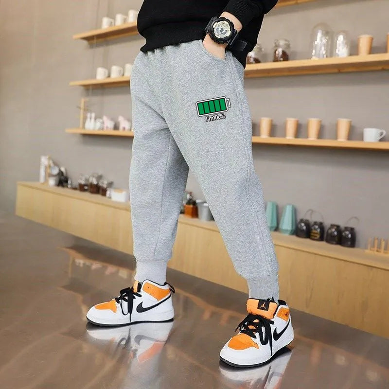 Kids California Letter Print Sweatpants Elastic Waist Thin Pencil Trousers Boys Teens Sports Casual Clothes Autumn Spring