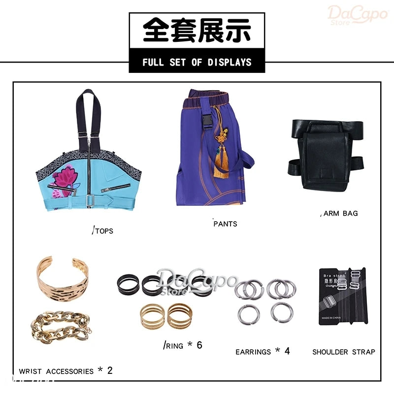 K-Pop Rumi Zoey Cosplay Costume Wig Demon Hunters Huntrix Clothes Halloween Girls Group Idol Roleplay Outfit Women Kids Size