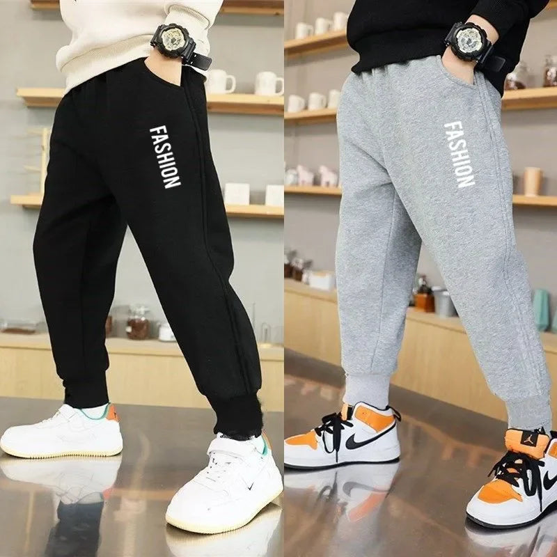 Kids California Letter Print Sweatpants Elastic Waist Thin Pencil Trousers Boys Teens Sports Casual Clothes Autumn Spring