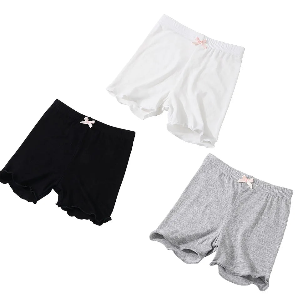 3 Pcs/Pack Summer Girls Shorts Kids Safety Pants Adorable Underwear Clothes Children Cute Bow Short Underpants for Young Girls