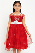 Dress For Baby Girls, Red (Size-L)
