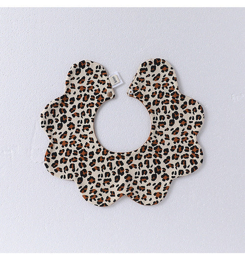 Adorable Simple Pattern Cotton Snap-on Flowers Shaped Bib