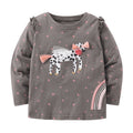 Baby Girl Cartoon Unicorn Patches Pattern Cotton Shirt