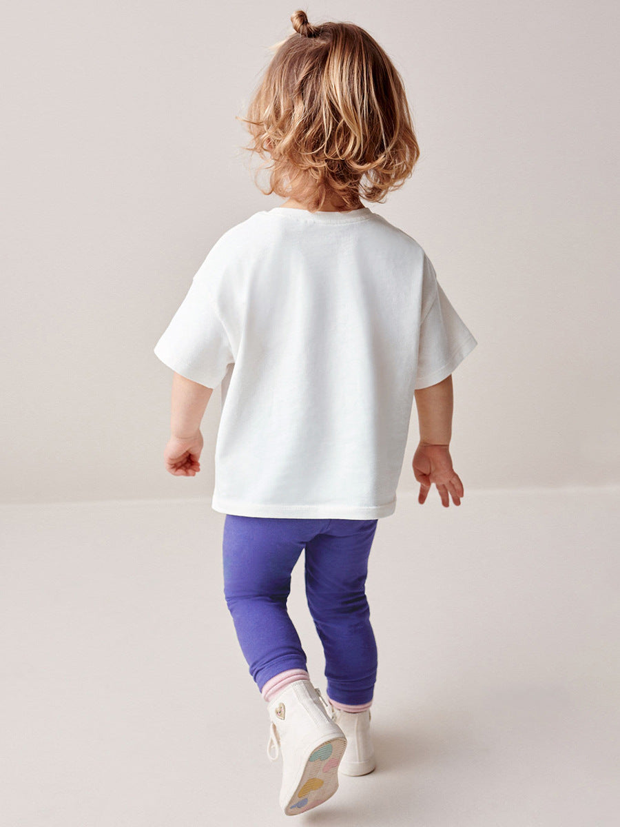 Summer Baby Kids Princess Cartoon Pattern T-shirt and Shorts Clothing