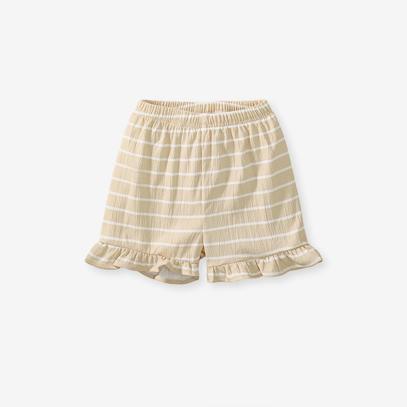 Summer Baby Kids Unicorn Cartoon Pattern T-shirt and Striped Bloomers Clothing Set for Girls