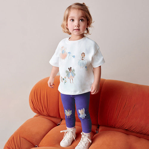 Summer Baby Kids Princess Cartoon Pattern T-shirt and Shorts Clothing